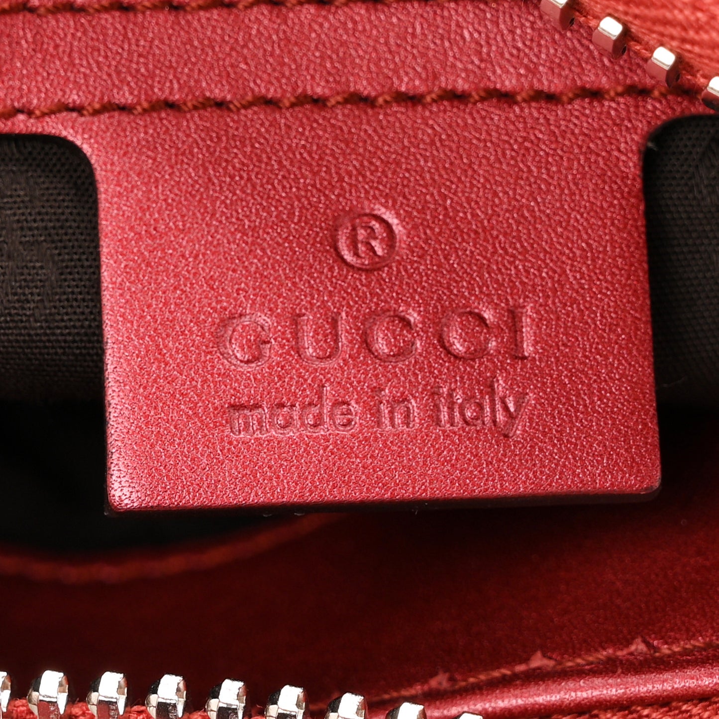 Metallic Guccissima Medium Bamboo Bar Tote Red