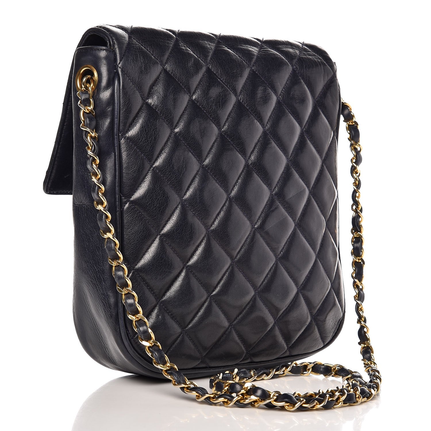 Chanel Lambskin Quilted Small Flap Navy 3 of 14