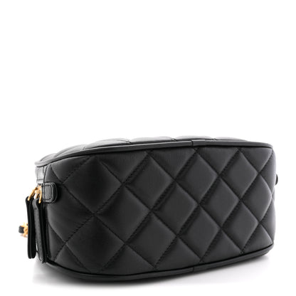 Chanel Lambskin Quilted Top Handle Mini Bowling Bag Black 4 of 10