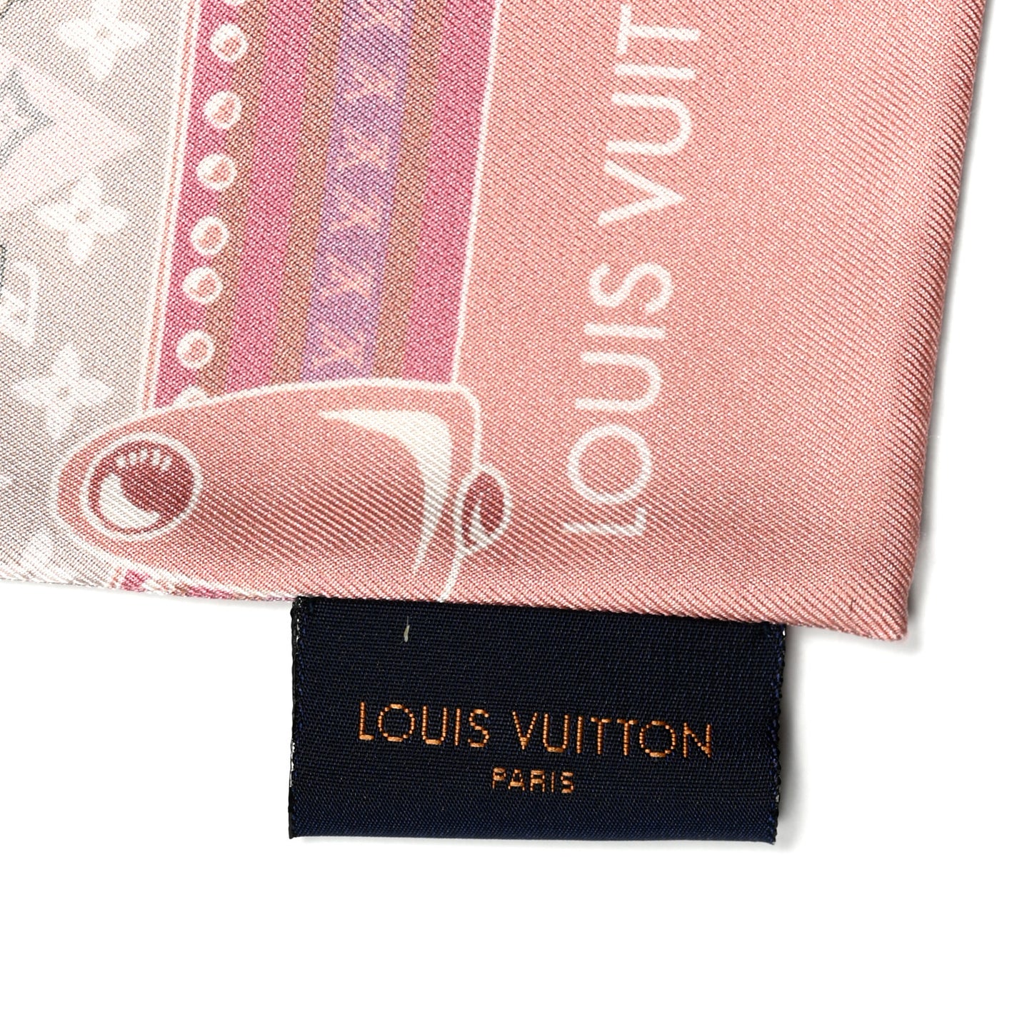 Silk Monogram Poodle Animalle Bandeau Rose Pale