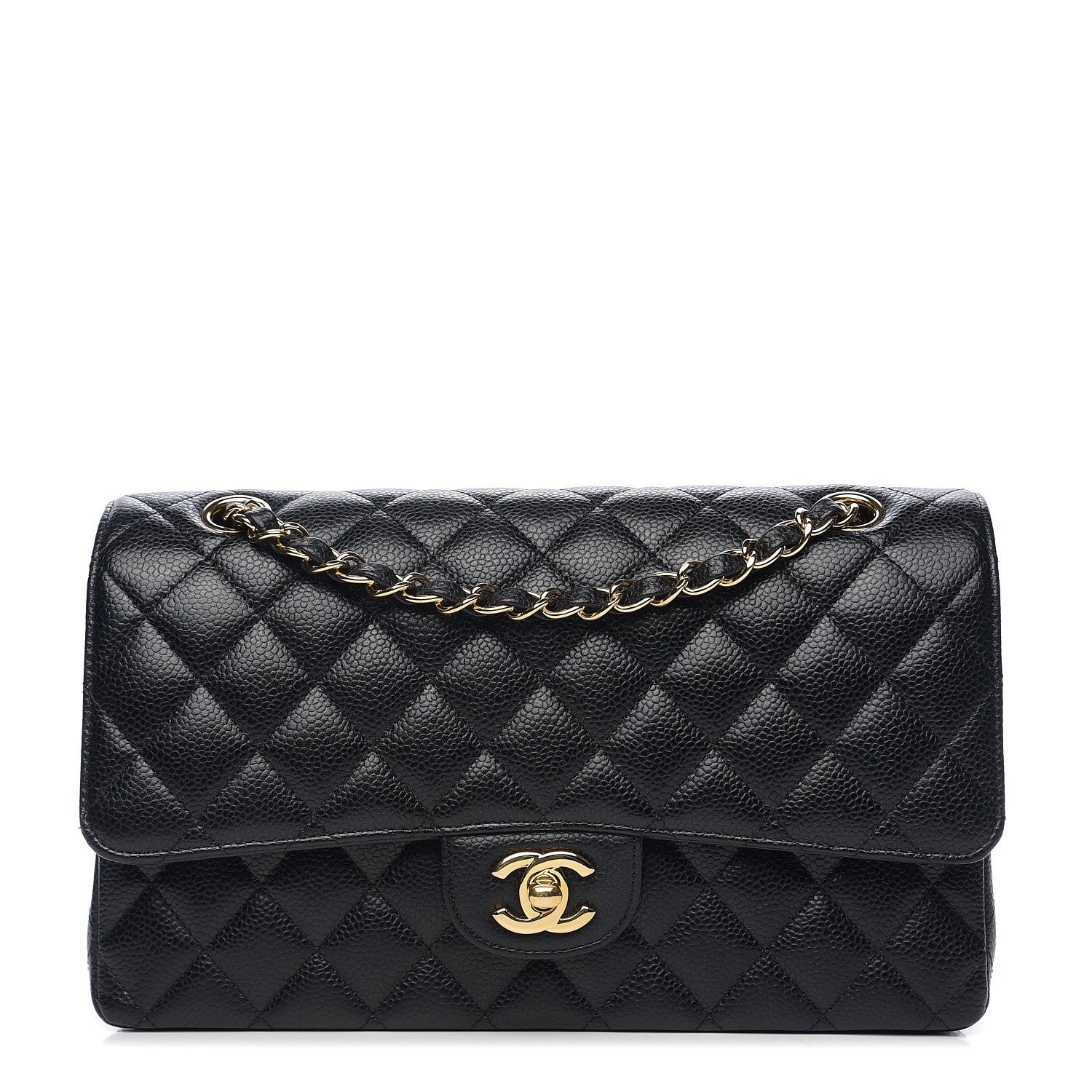 Chanel Caviar Quilted Medium Double Flap Black 1 of 10