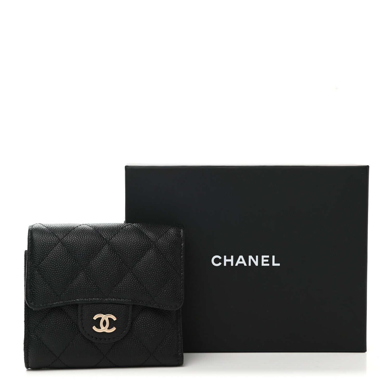 Chanel Caviar Quilted Small Flap Wallet Black 8 of 8