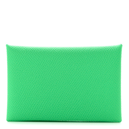 Hermes Epsom Calvi Card Case Vert Comics Vert Fizz 1 of 6