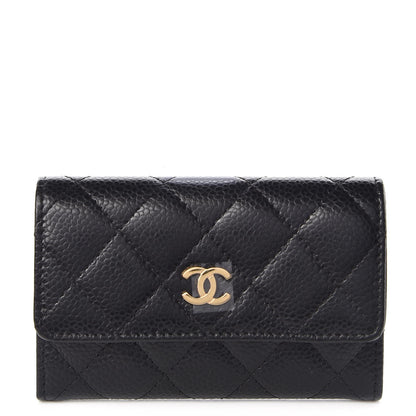 Chanel Caviar Quilted Flap Card Holder Black 1 of 9