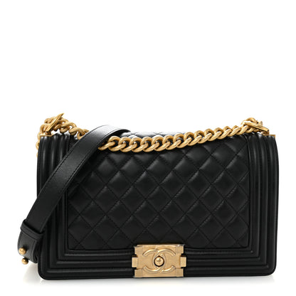 Chanel Calfskin Quilted Medium Boy Flap Black 1 of 10
