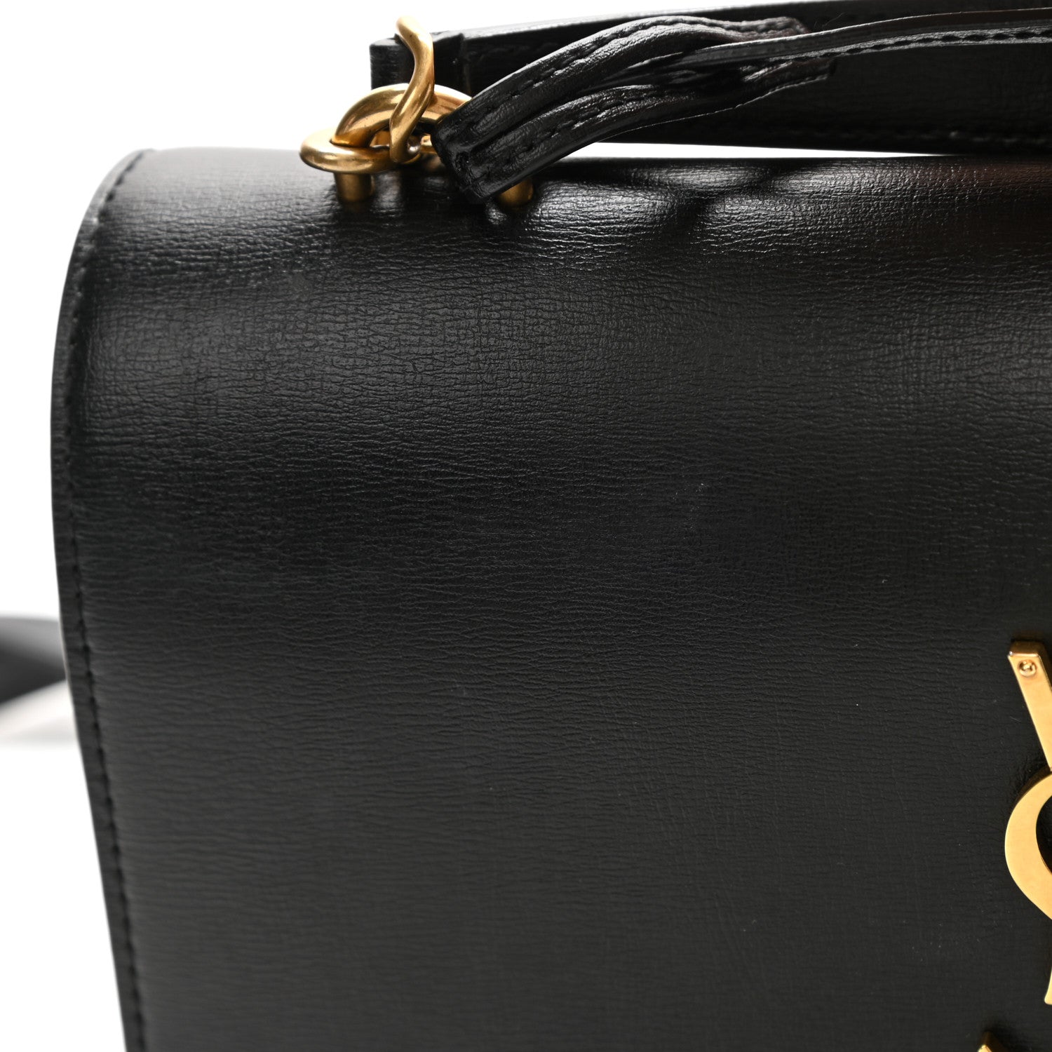 Saint Laurent Smooth Calfskin Medium Monogram Sunset Satchel Black 14 of 14