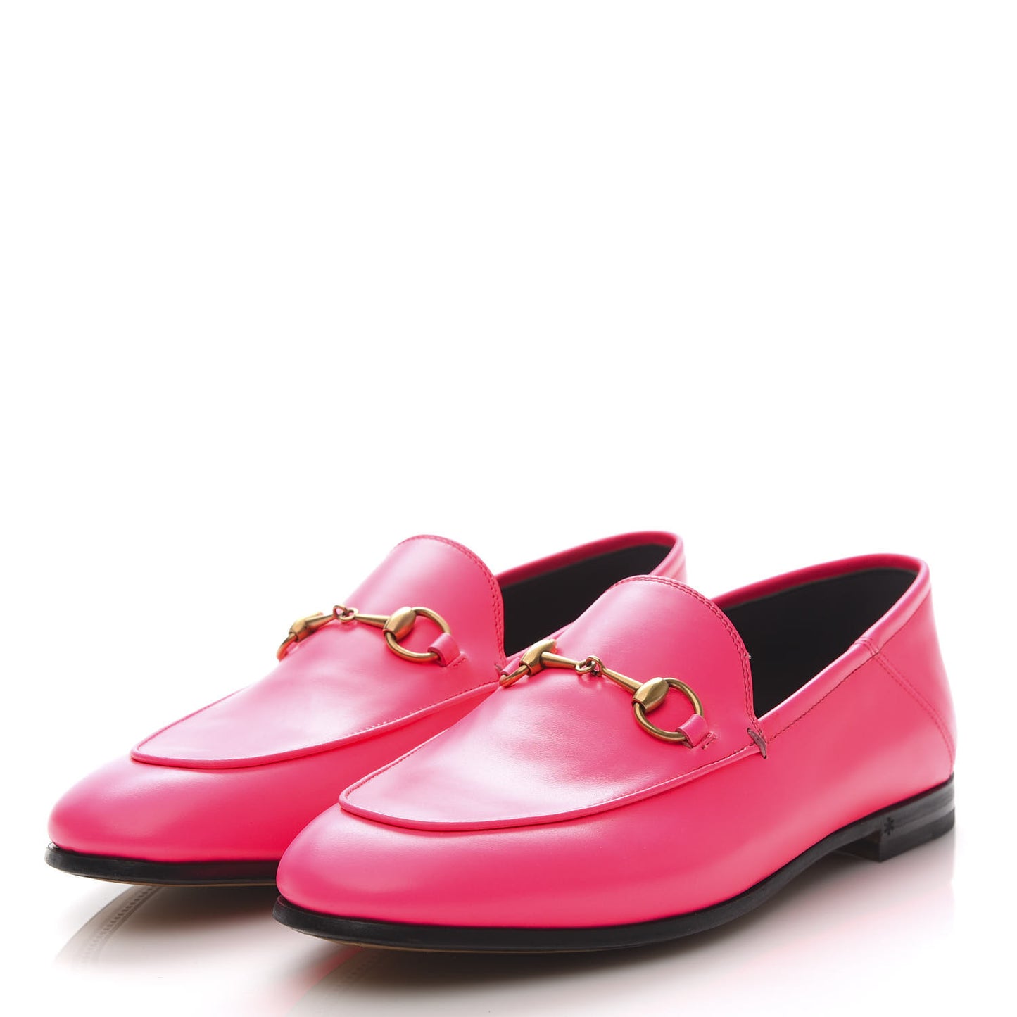 Apollo Fluo Calfskin Malaga Kid Womens Brixton Horsebit Loafers 38 Fuxia Fluo