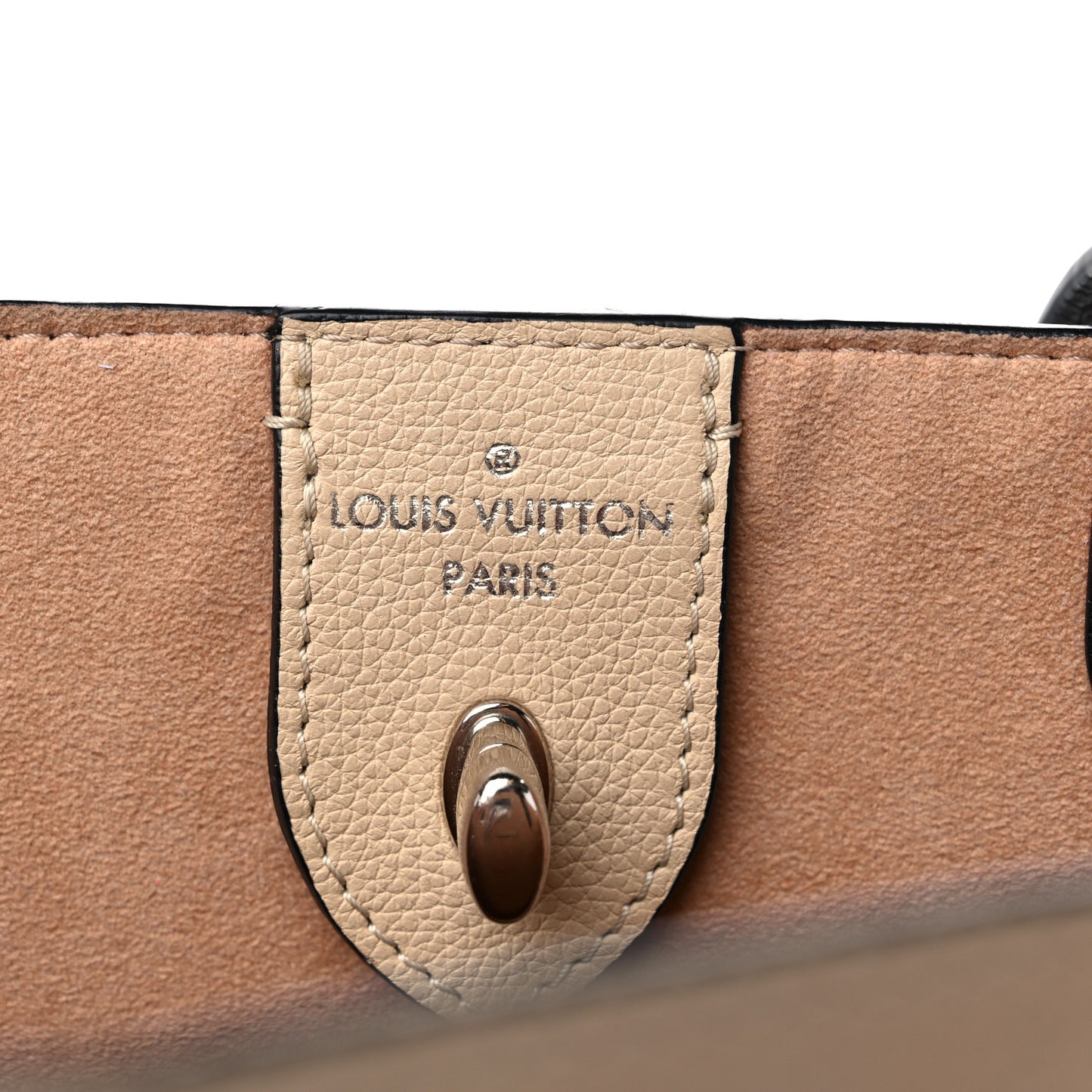 Calfskin Lockme Cabas Vanille Black