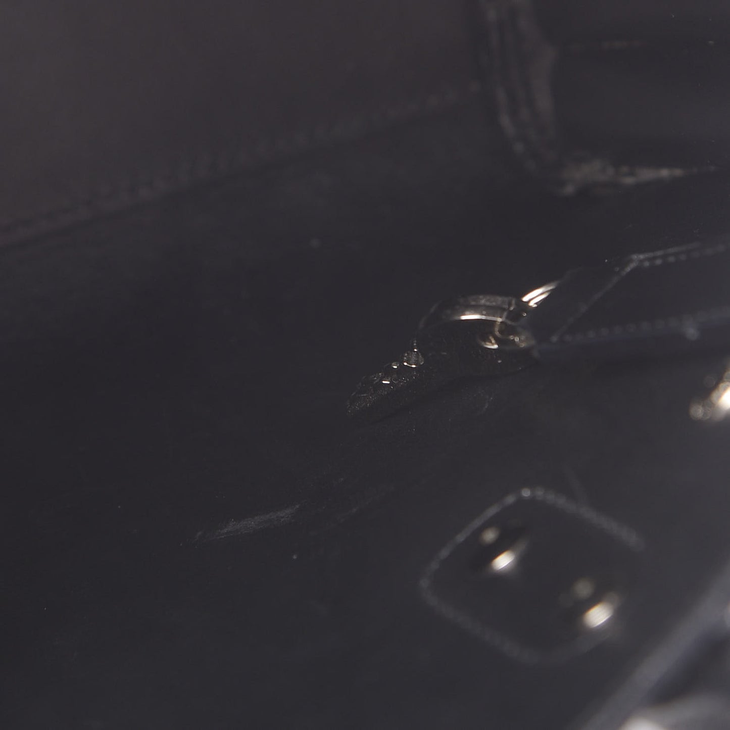 Grained Calfskin Nano Sac De Jour Black
