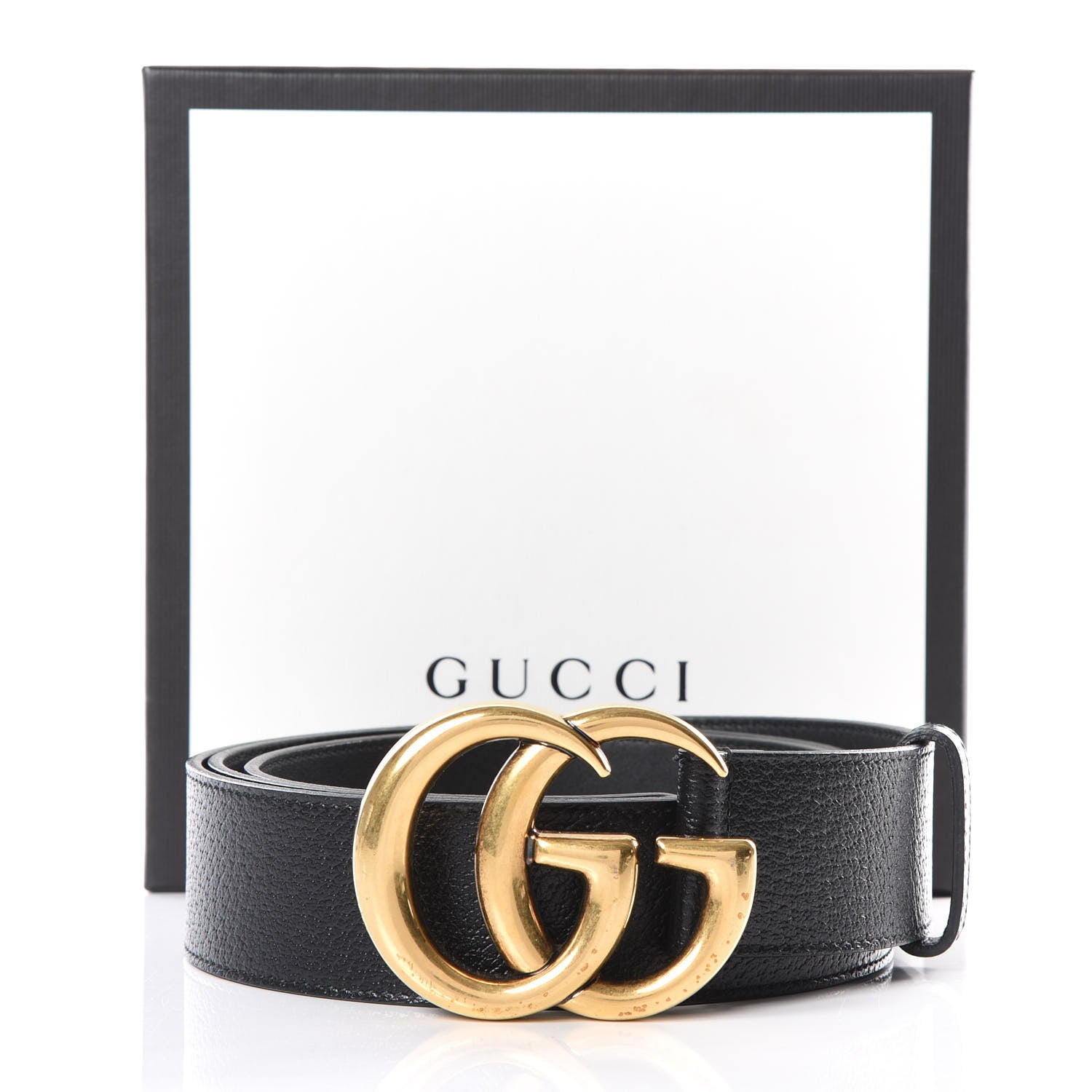 Gucci Textured Dollar Calfskin Double G 40mm Belt 120 48 Black 7 of 7