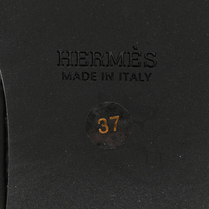 Hermes Toscan Calfskin Hermione Mules 37 Black 7 of 8