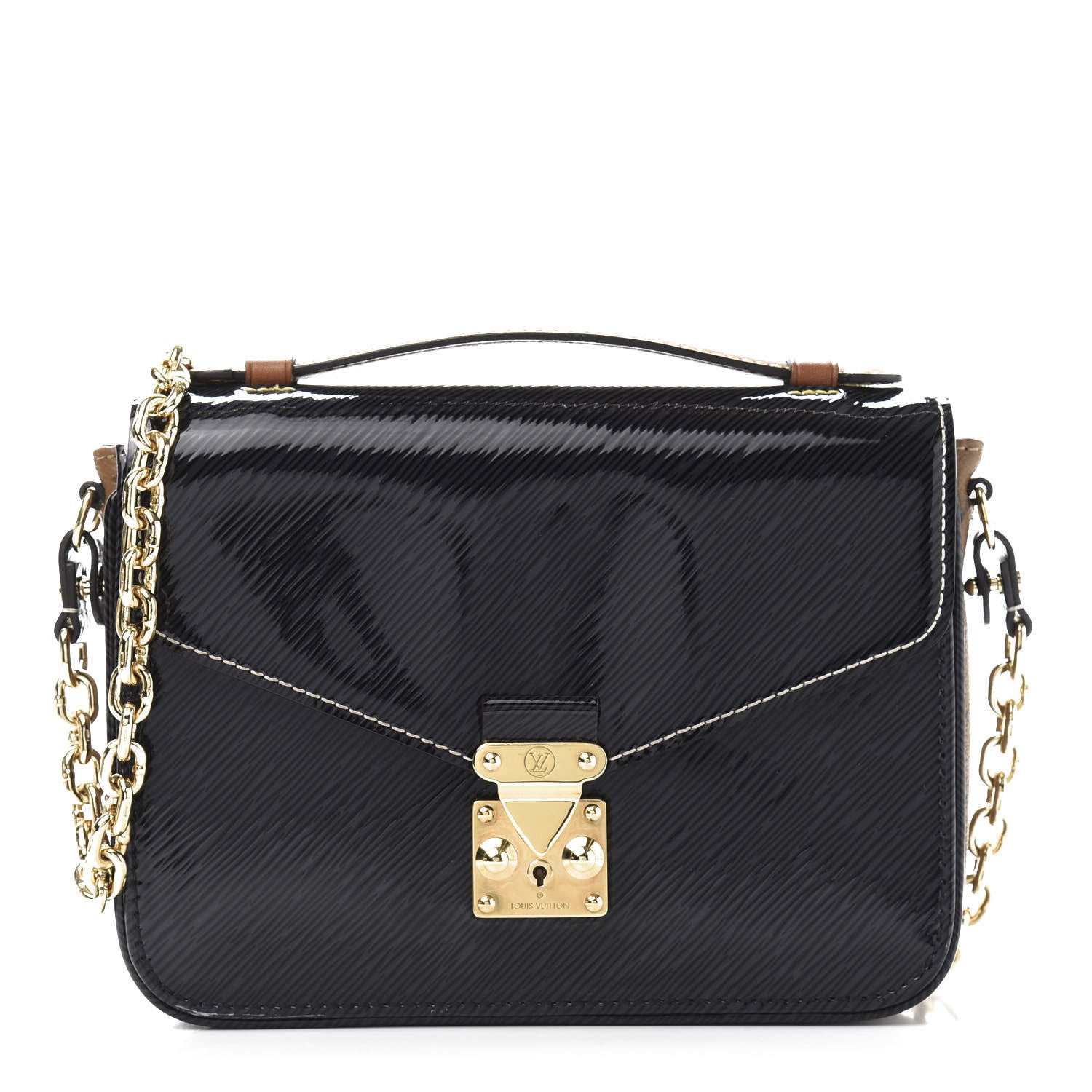 Louis Vuitton Shiny Epi Reverse Monogram Pochette Metis Mini Marine 1 of 14