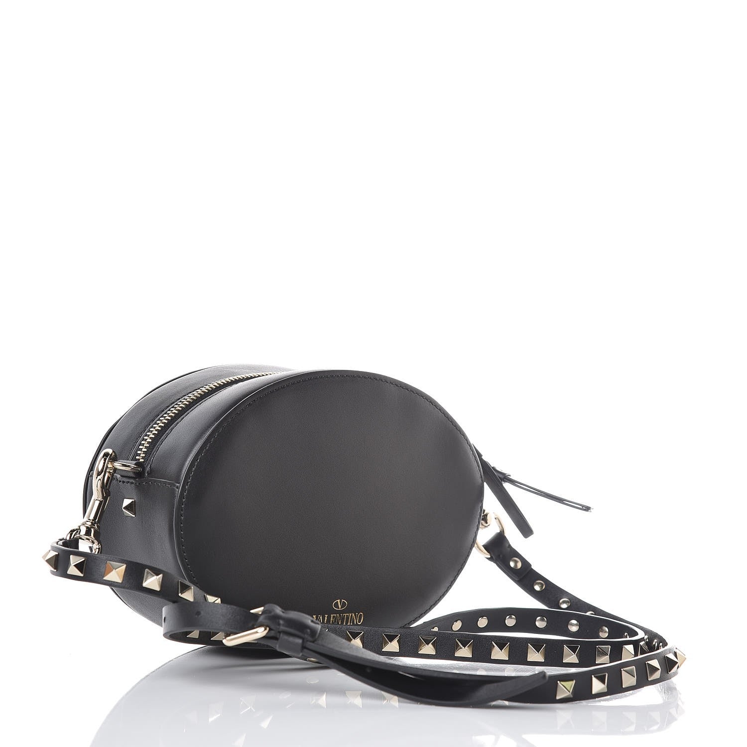 Valentino Garavani Calfskin VLTN Print Mini Rockstud Crossbody Bag Black 4 of 7