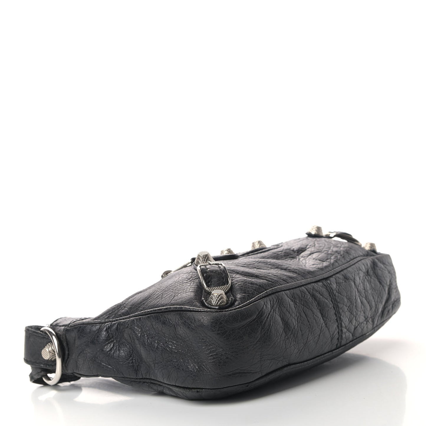 Agneau Giant 12 Silver Hardware Hip Black