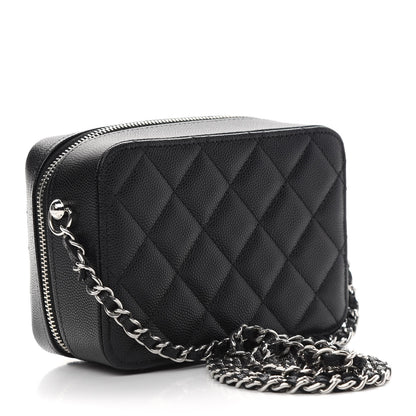 Chanel Caviar Quilted CC Vanity Case With Chain Black 3 of 9
