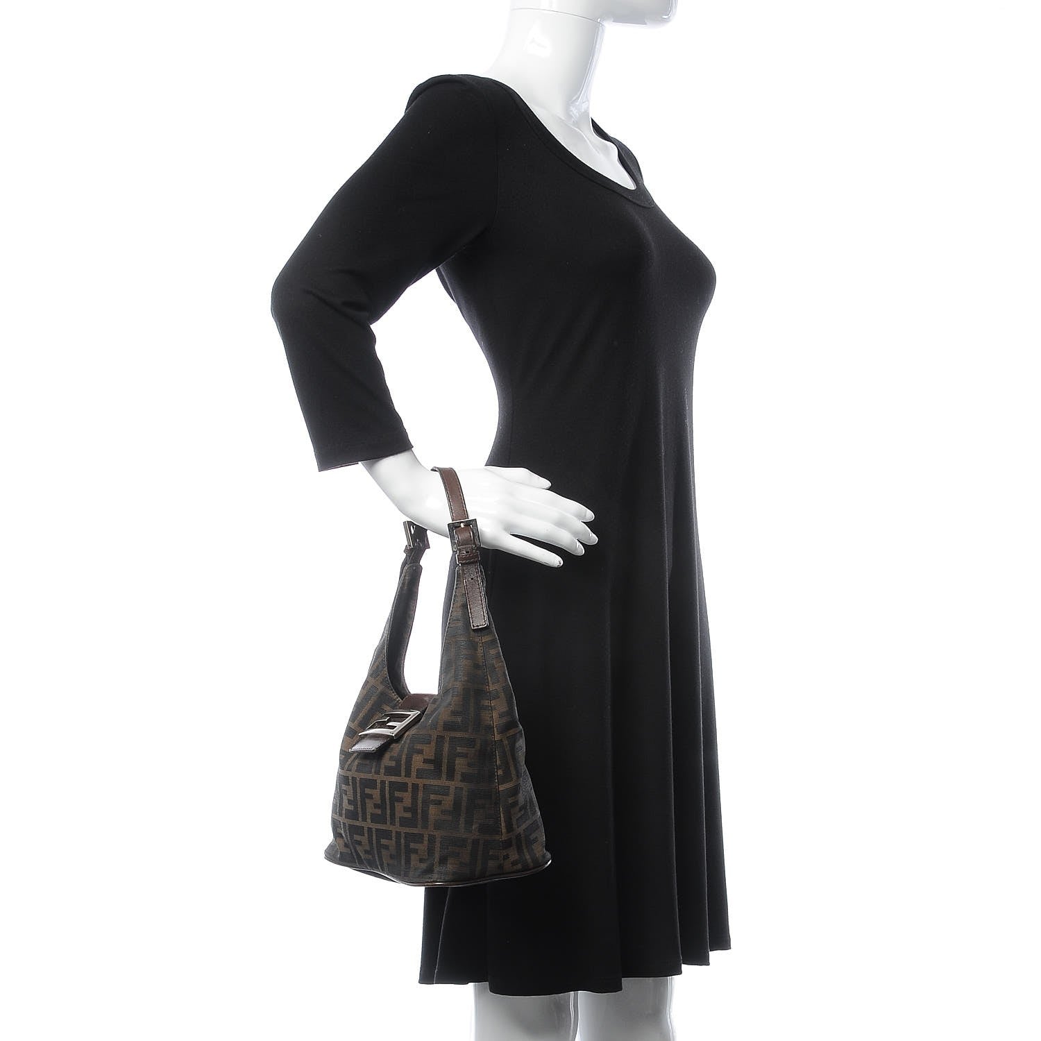 Fendi Zucca Small Hobo Tobacco 2 of 16