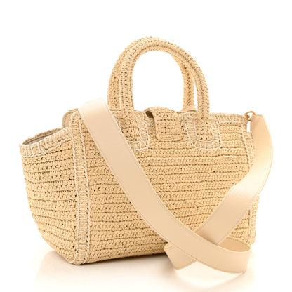 Saint Laurent Raffia Baby Monogram Downtown Cabas Naturale 3 of 12