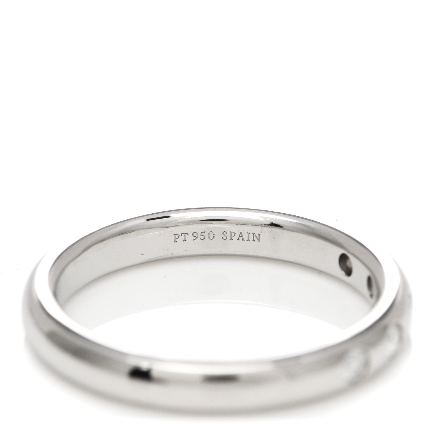 Tiffany Platinum Diamond Elsa Peretti Stacking Band Ring 50 5.5 5 of 5