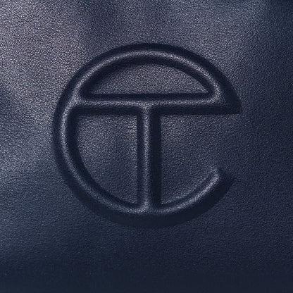 Telfar Vegan Leather Small Shopping Bag Navy 8 of 12