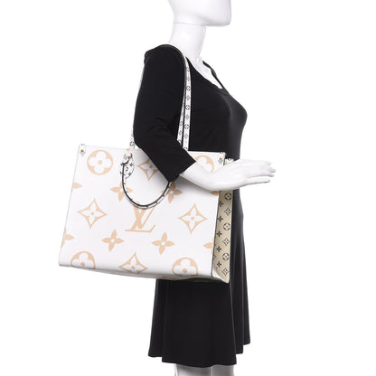 Louis Vuitton Monogram Giant Onthego GM Kaki Beige 2 of 11