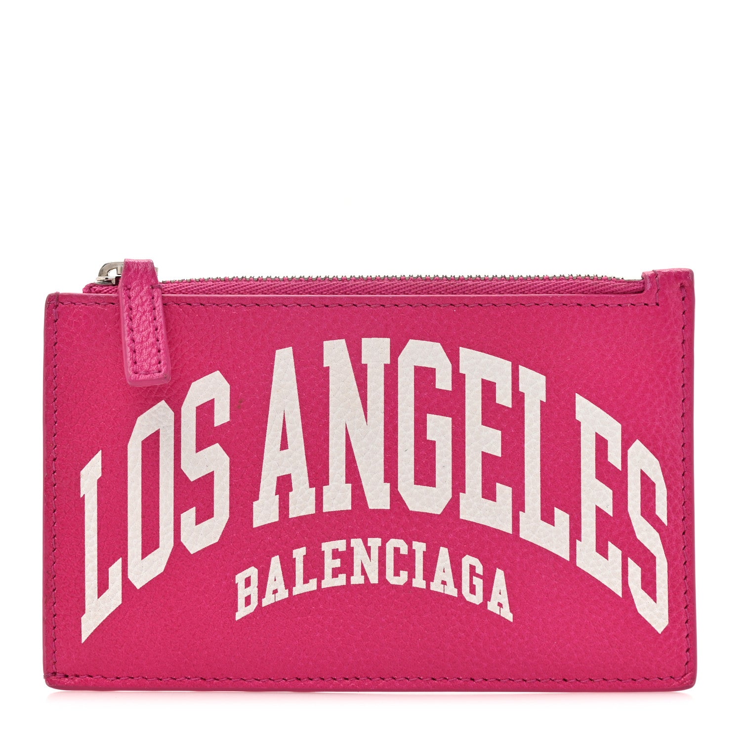 Balenciaga Grained Calfskin Large Cash Long Coin Card Holder Hot Pink 1 of 13