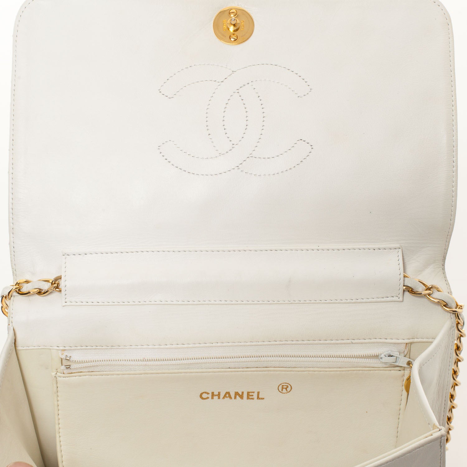 Chanel Lambskin Small Flap White 5 of 9
