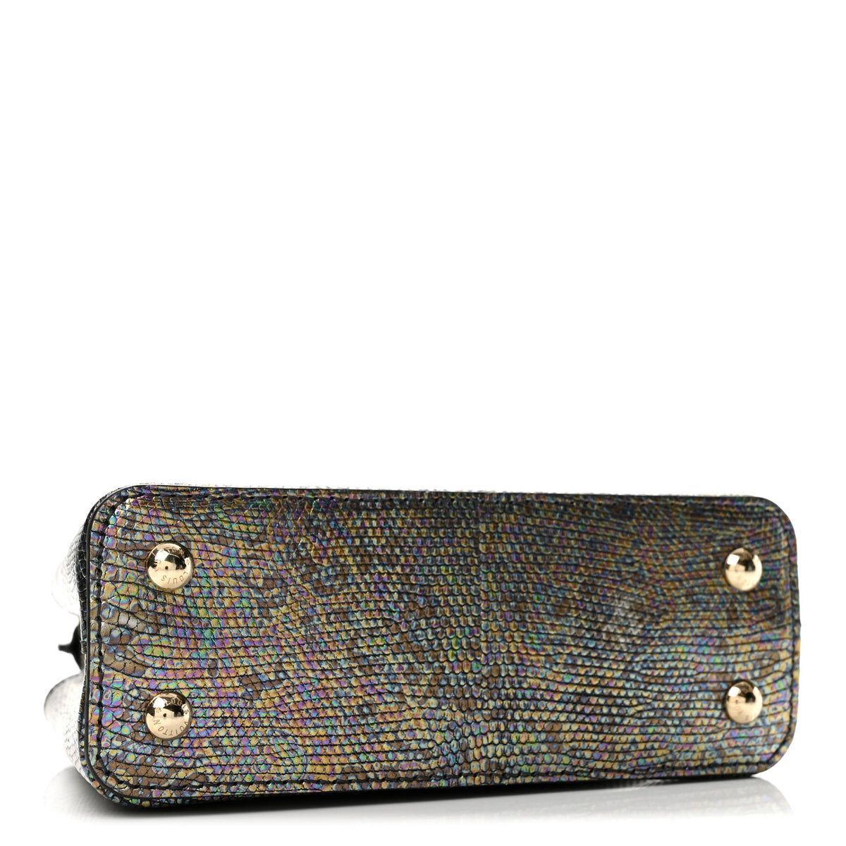Lizard Capucines Mini Bleu Petrole