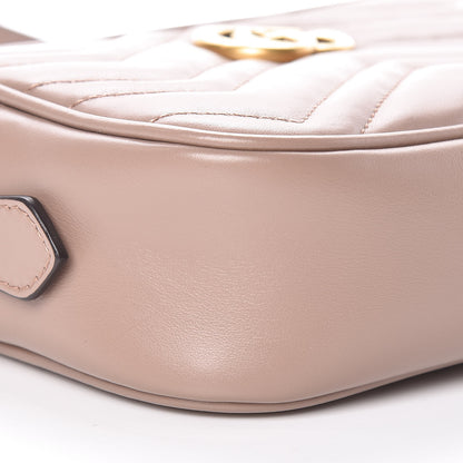 Gucci Calfskin Matelasse Mini GG Marmont Chain Shoulder Bag Porcelain Rose 6 of 11