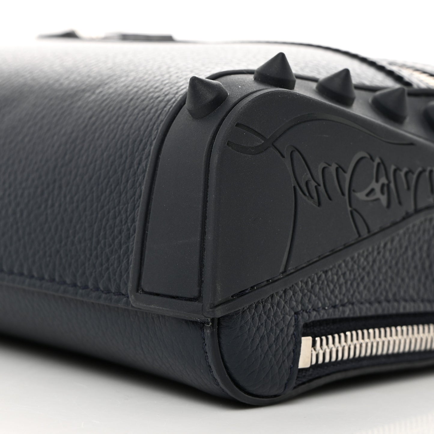 Empire Calfskin Gomme Spikes Loubitown Crossbody Loubi Navy