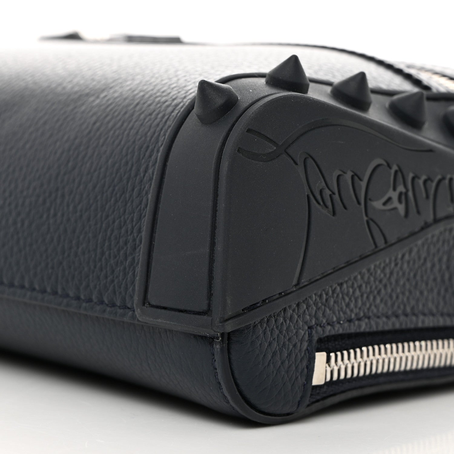 Christian Louboutin Empire Calfskin Gomme Spikes Loubitown Crossbody Loubi Navy 10 of 10