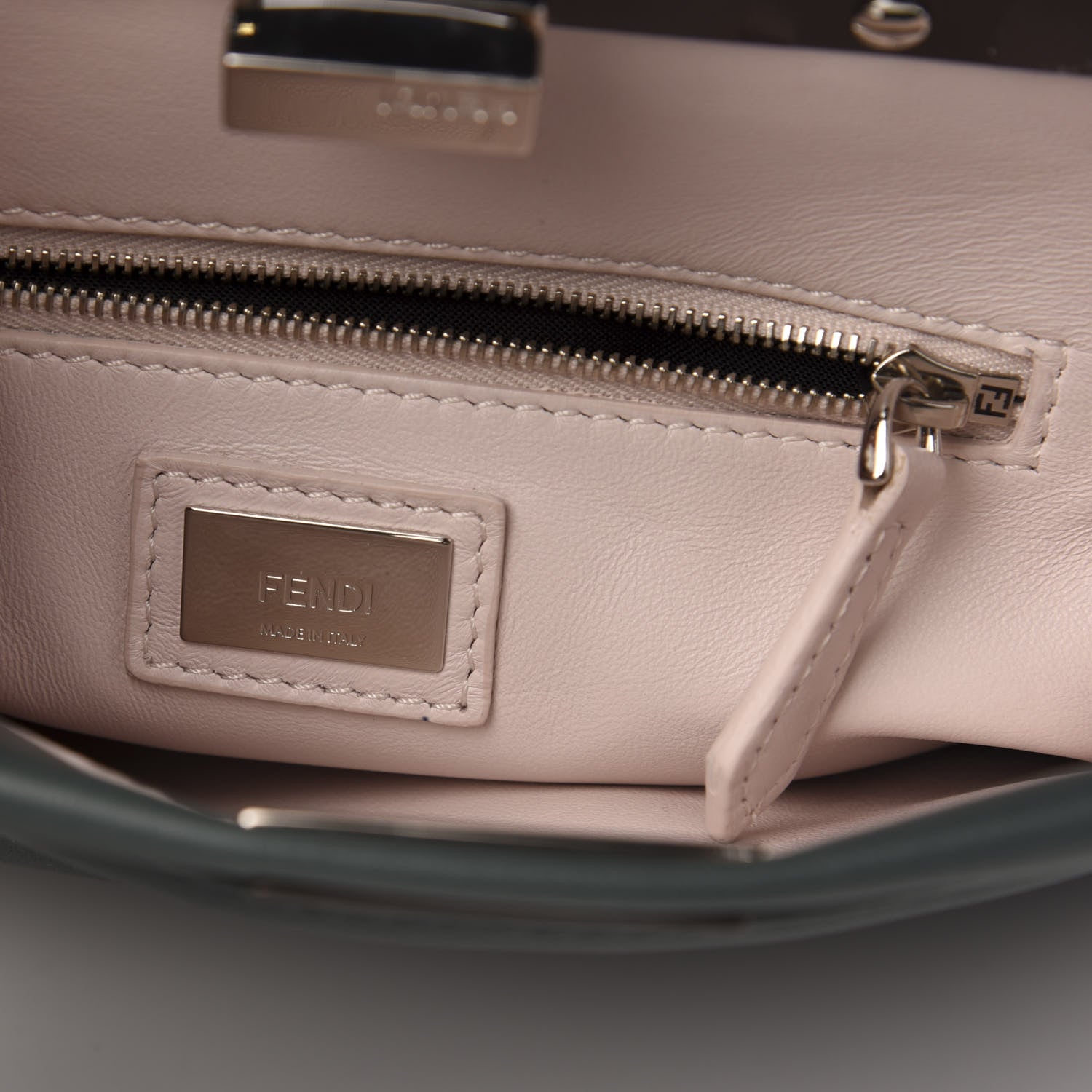 Fendi Nappa Colorblock Mini Peekaboo Iconic Satchel Malachite Moresco Rosa Doll 7 of 12
