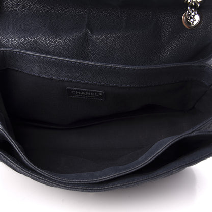 Chanel Iridescent Caviar Quilted Medium Lady Pearly Flap Navy Blue 5 of 11