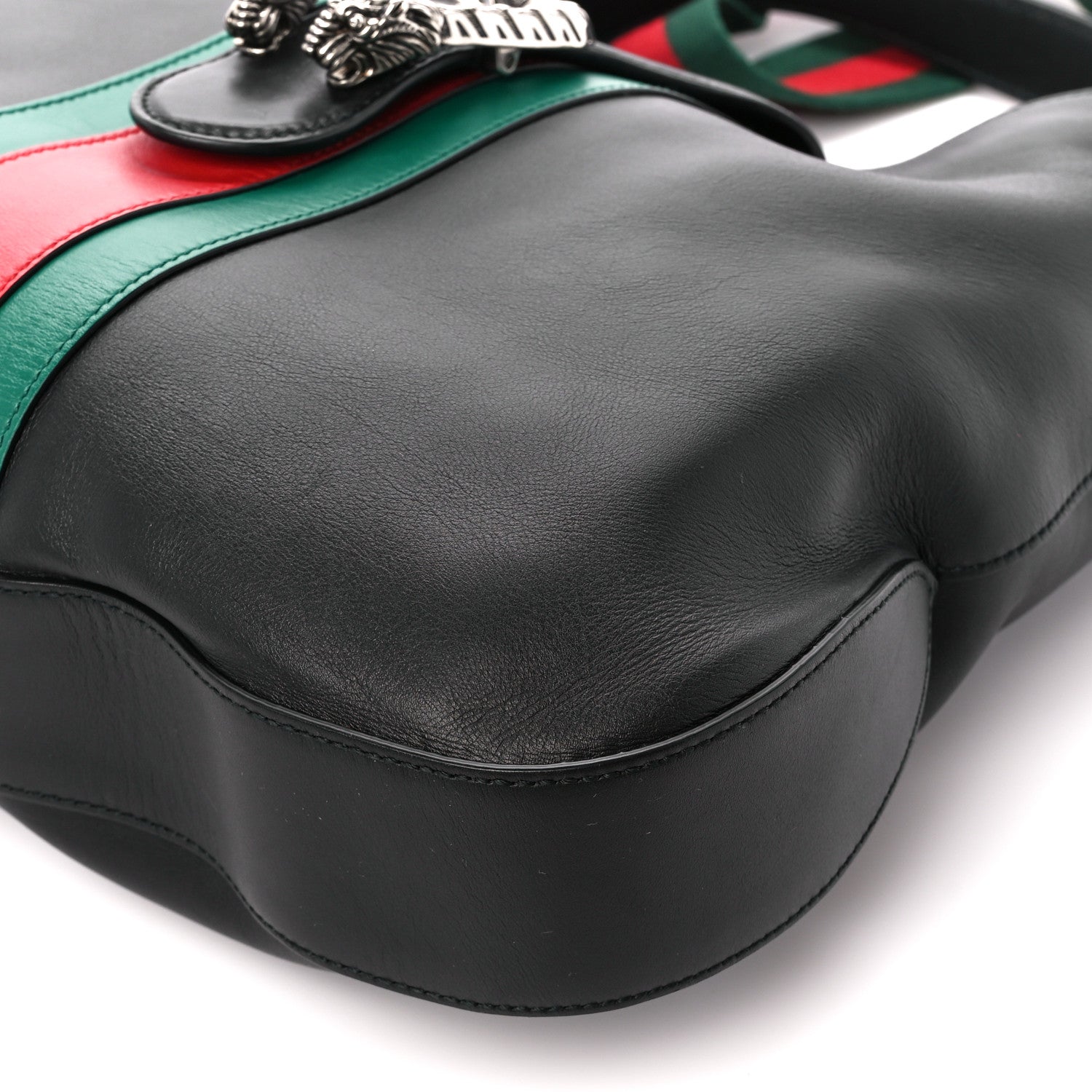 Gucci Calfskin Web Stripe Medium Dionysus Hobo Black 11 of 11