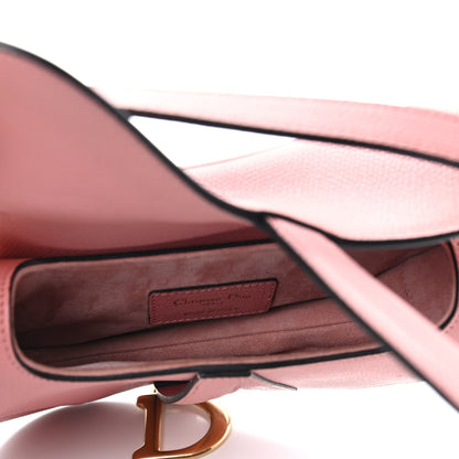 Christian Dior Grained Calfskin Mini Saddle Bag Pink 5 of 11