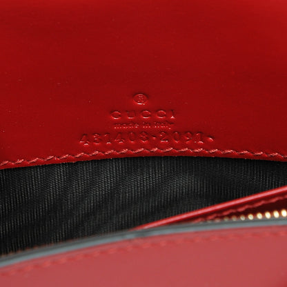 Gucci Guccissima Signature Bowy Chain Wallet Hibiscus Red 6 of 7