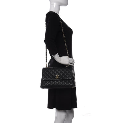Chanel Caviar Quilted Small Coco Handle Flap Black 2 of 10