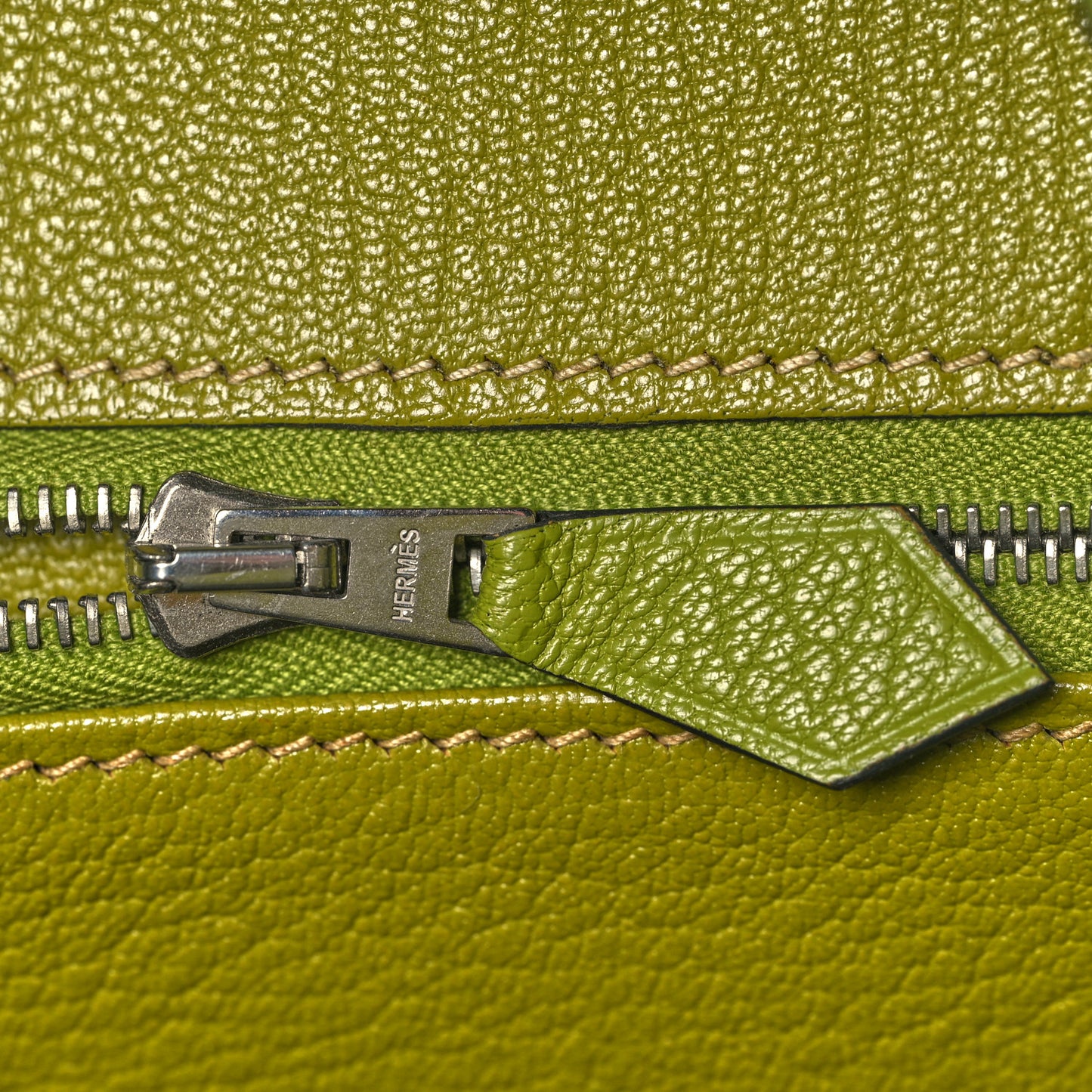 Chevre Mysore Bi-Color Birkin 30 Vert Anis Vert Chartreuse