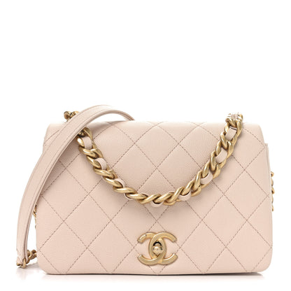 Chanel Caviar Quilted Small Fashion Therapy Flap Bag Beige 1 of 11