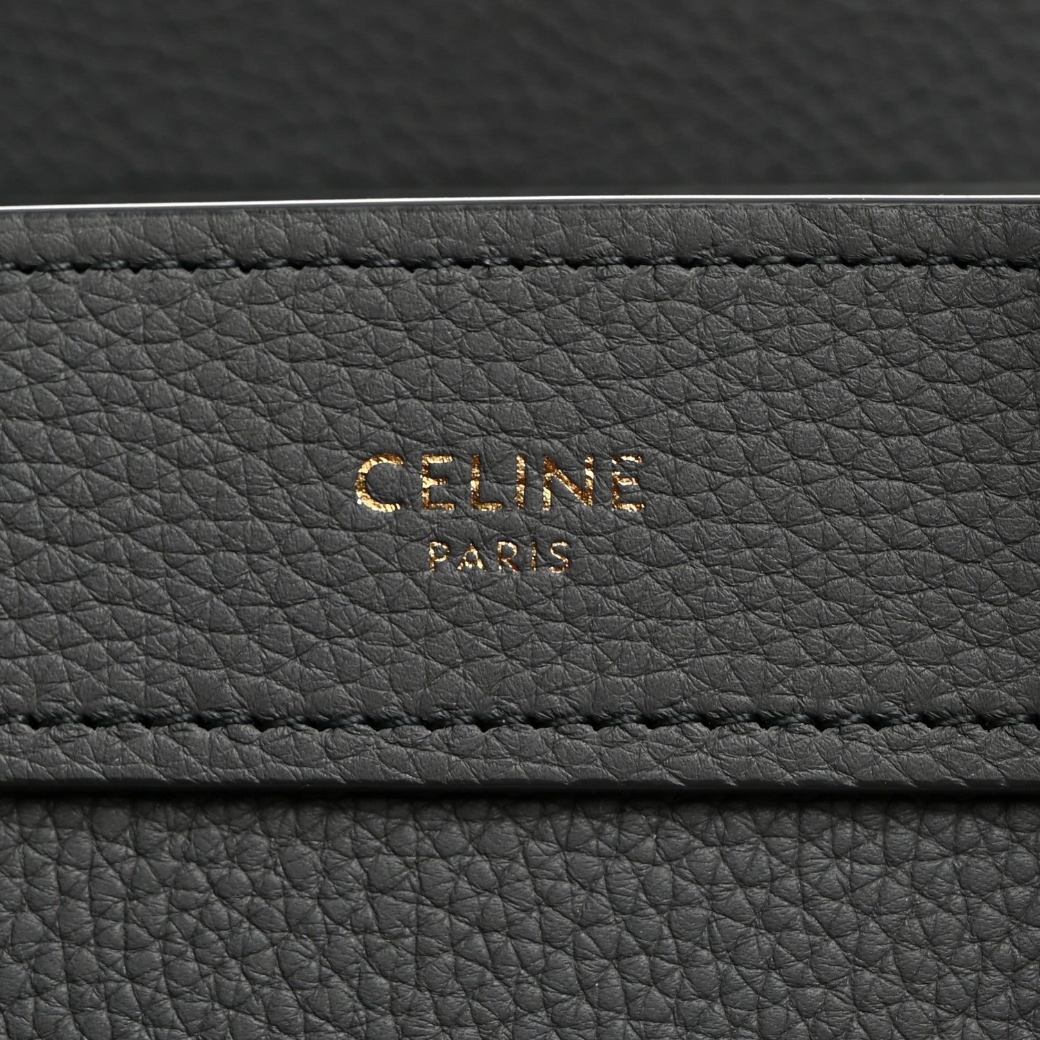 Celine Drummed Calfskin Nano Luggage Kohl 6 of 11