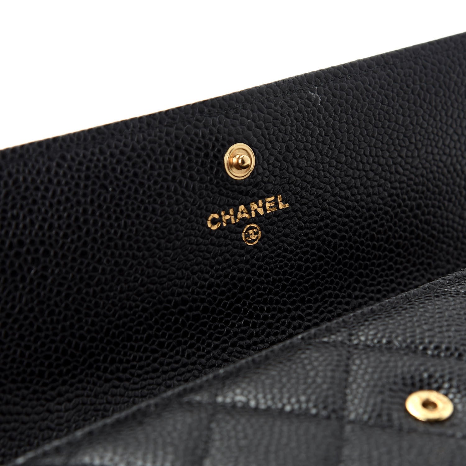 Chanel Caviar Quilted Large Gusset Flap Wallet Black 6 of 9