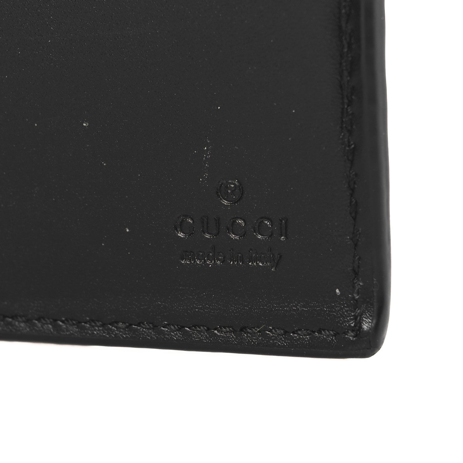 Gucci Guccissima Signature Dorian Bi-Fold Wallet Black 6 of 7
