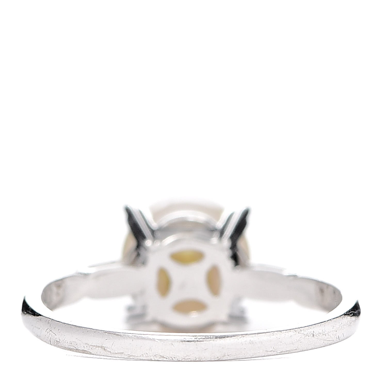 Mikimoto 14K White Gold Akoya Pearl 7.5mm Ring 53 6.5 3 of 4