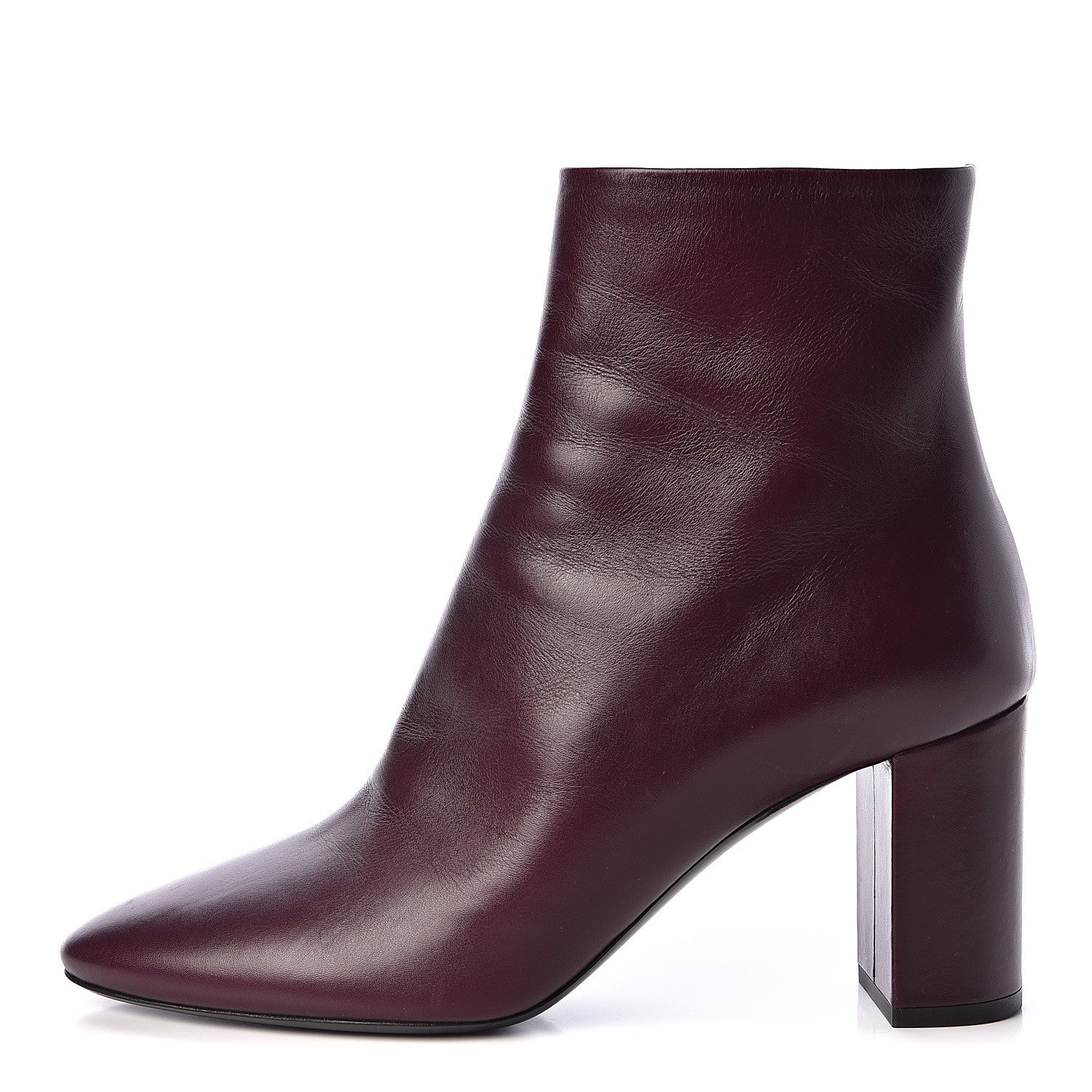 Saint Laurent Nappa Loulou Ankle Zip Boot 40 Amaranto 1 of 11