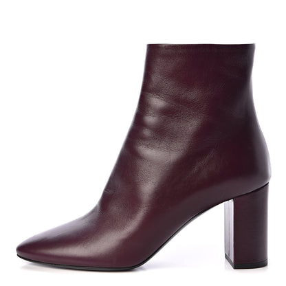 Saint Laurent Nappa Loulou Ankle Zip Boot 40 Amaranto 1 of 11