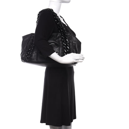 Chanel Calfskin Modern Chain Rhodoid East West Tote Black 2 of 10