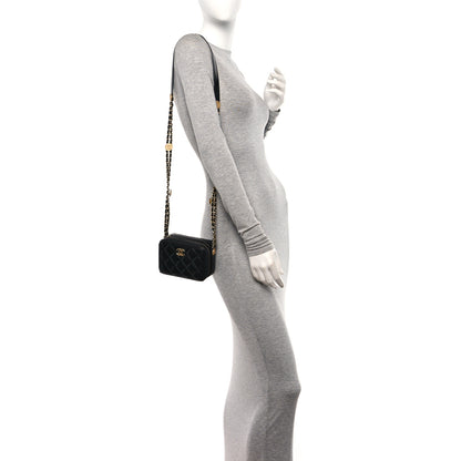 Chanel Caviar Quilted Twist Your Buttons Clutch With Chain Black 2 of 10