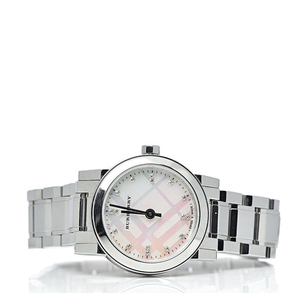 Burberry Stainless Steel Diamond Mother of Pearl 27mm Heritage Quartz Watch BU9224 3 of 6