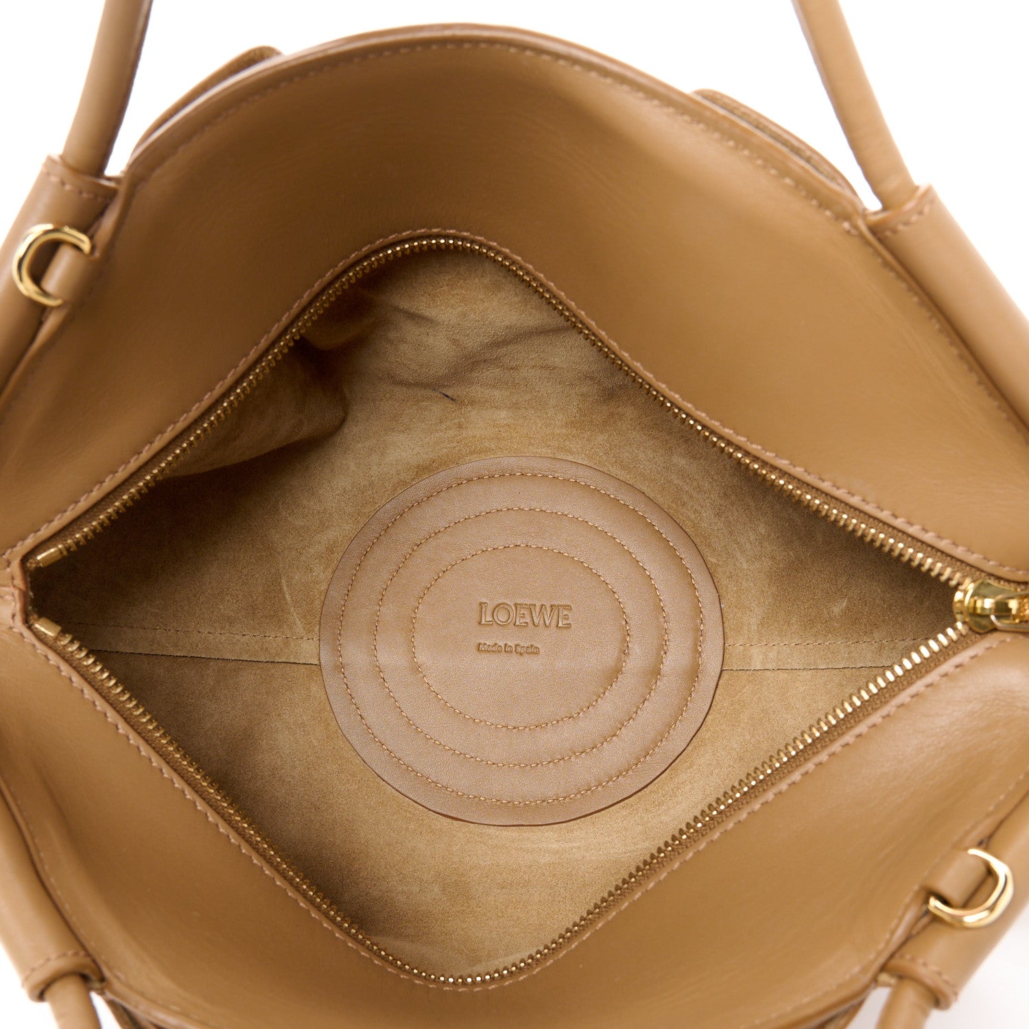 Loewe Shiny Nappa Calfskin Small Paseo Bag Oak 5 of 9