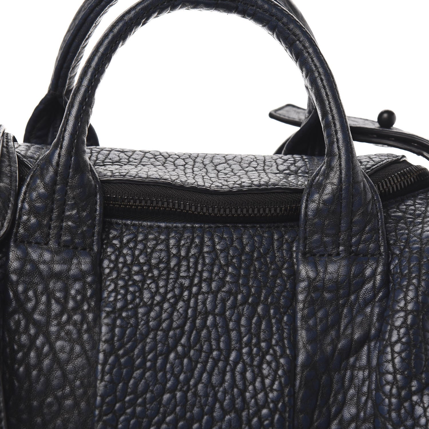 Alexander Wang Pebbled Lambskin Rockie Navy Matte Black Hardware 6 of 8