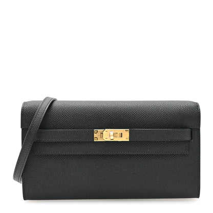 Hermes Epsom Kelly Wallet To Go Black 1 of 11